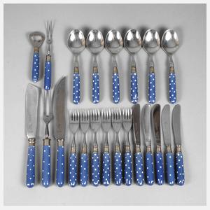 Bunzlau oder Bürgel Besteck Pünktchendekor