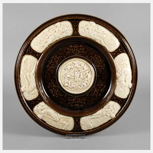 Großer Keramikwandteller Historismus