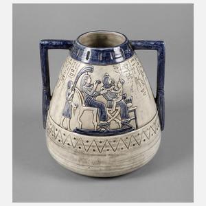 Julius Dressler Vase ägyptisches Motiv