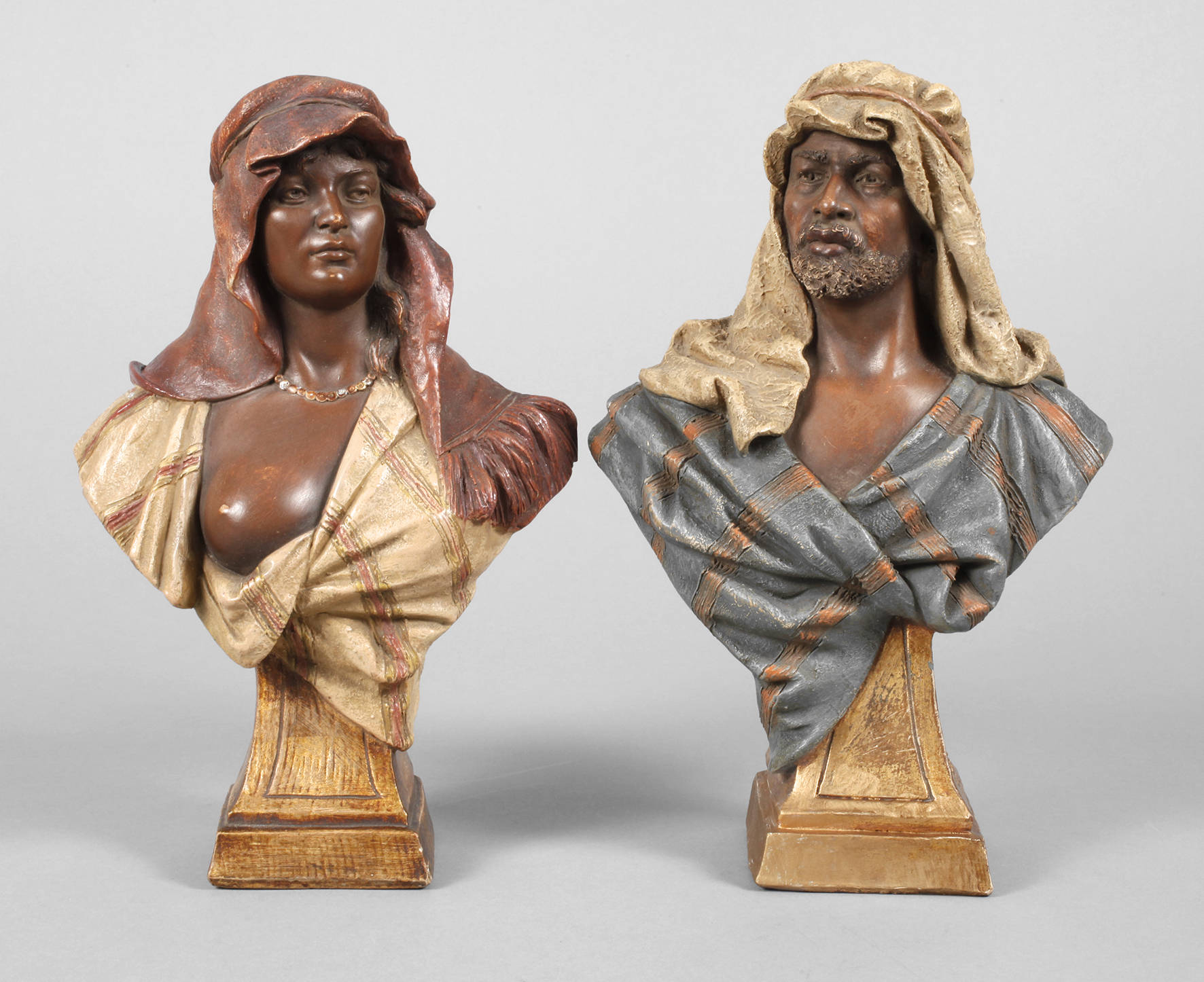 Goldscheider zwei Araberbüsten