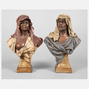 Goldscheider zwei Araberbüsten