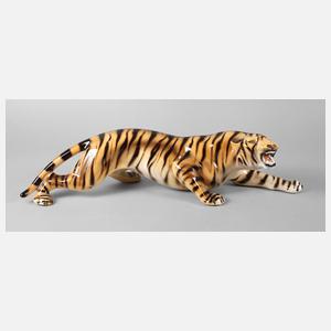 Italien große Figur fauchender Tiger