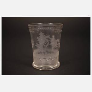 Spruchbecher Biedermeier