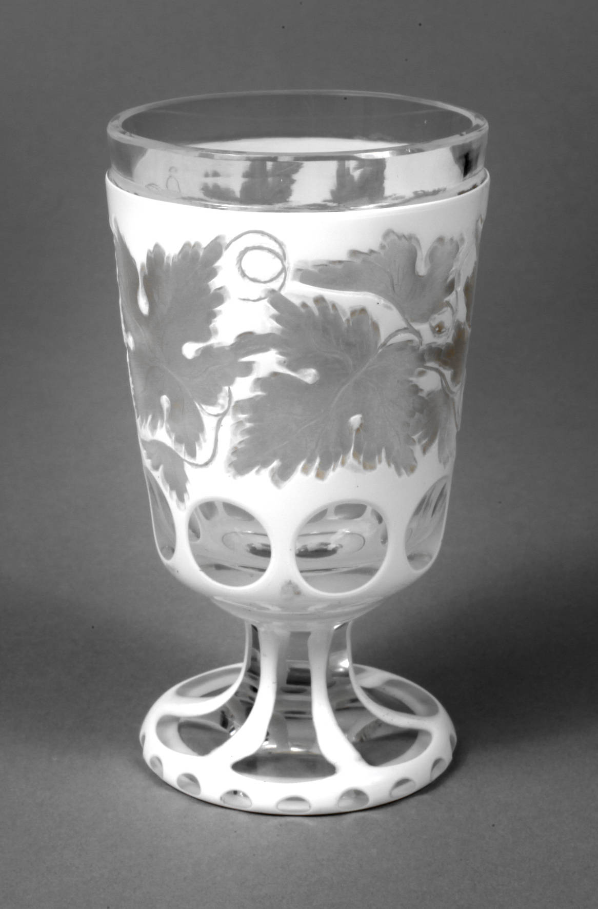 Überfangbecher Biedermeier