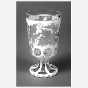 Überfangbecher Biedermeier