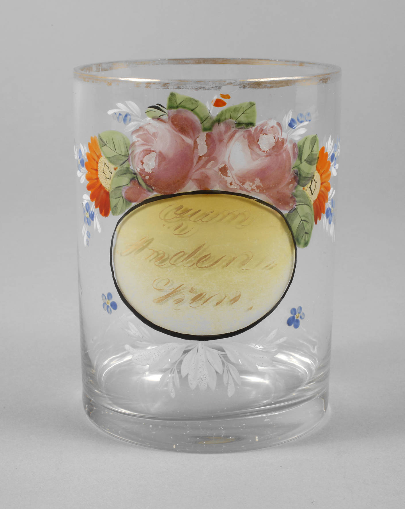 Andenkenglas Biedermeier