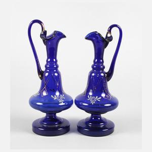 Paar Henkelvasen Emailmalerei