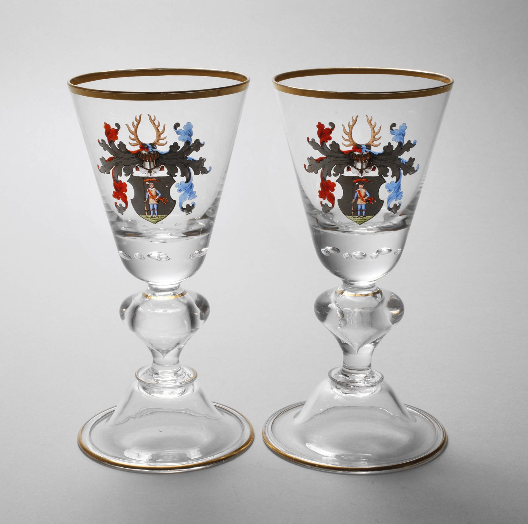 Paar Wappengläser