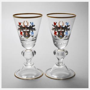 Paar Wappengläser