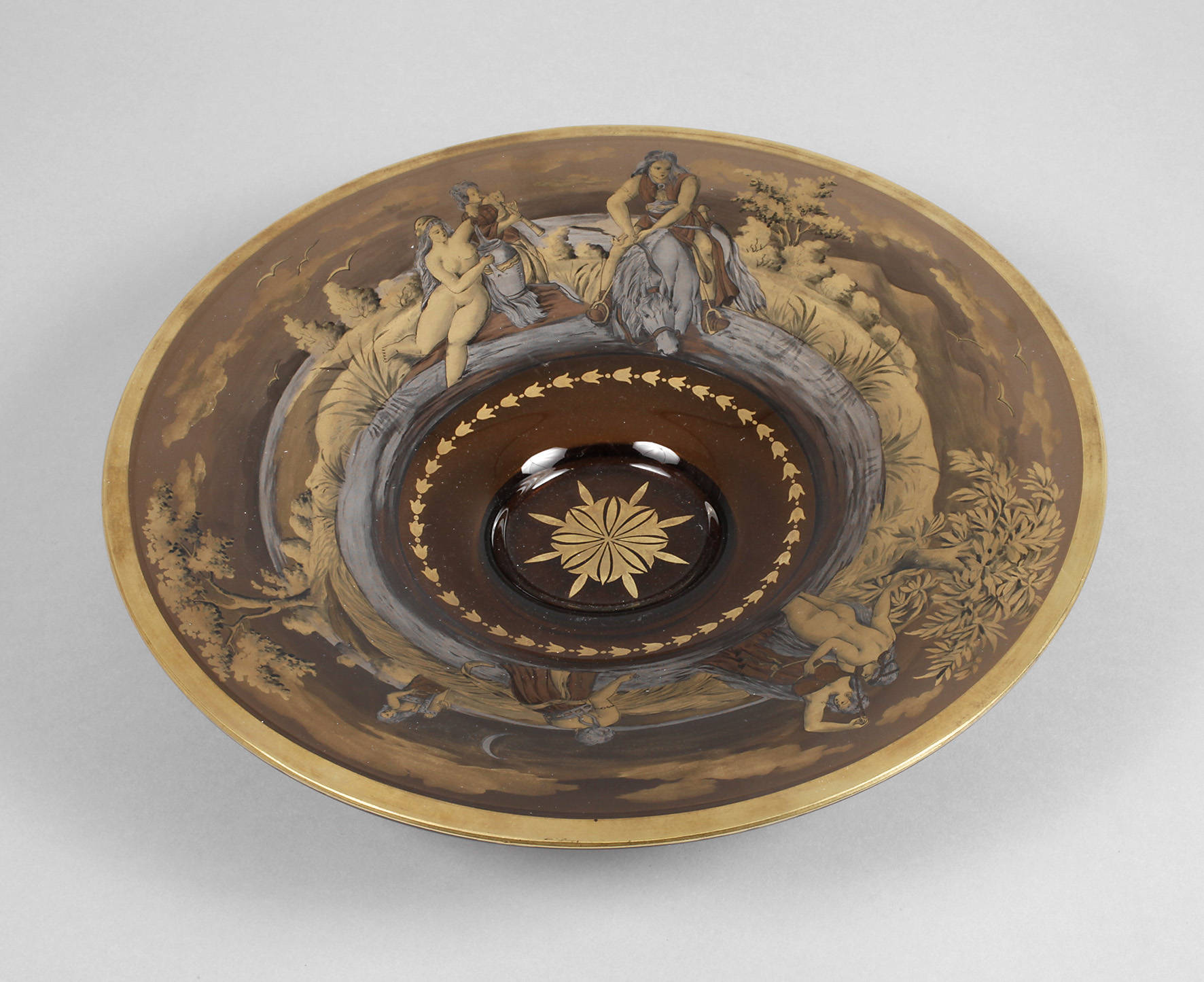 Steinschönau Schale Emailmalerei