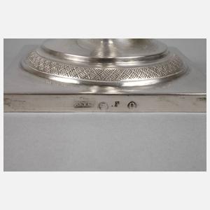 Paar klassizistische Silberleuchter