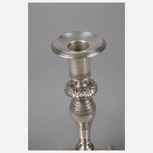 Paar klassizistische Silberleuchter