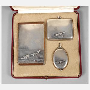 Silber Geschenkset mit Schildkrötendekor