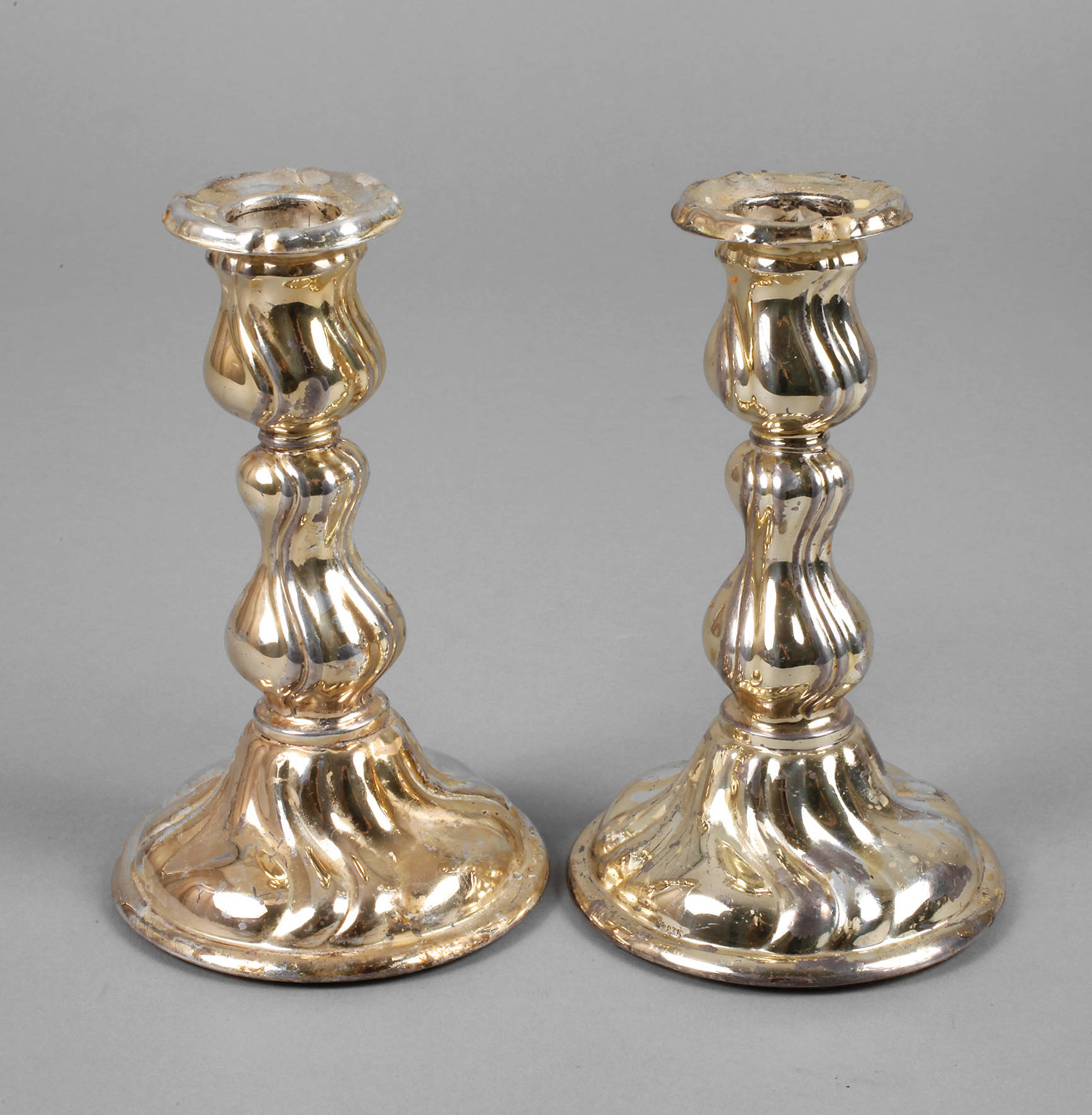 Paar Silberleuchter im Barockstil