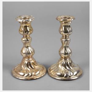 Paar Silberleuchter im Barockstil
