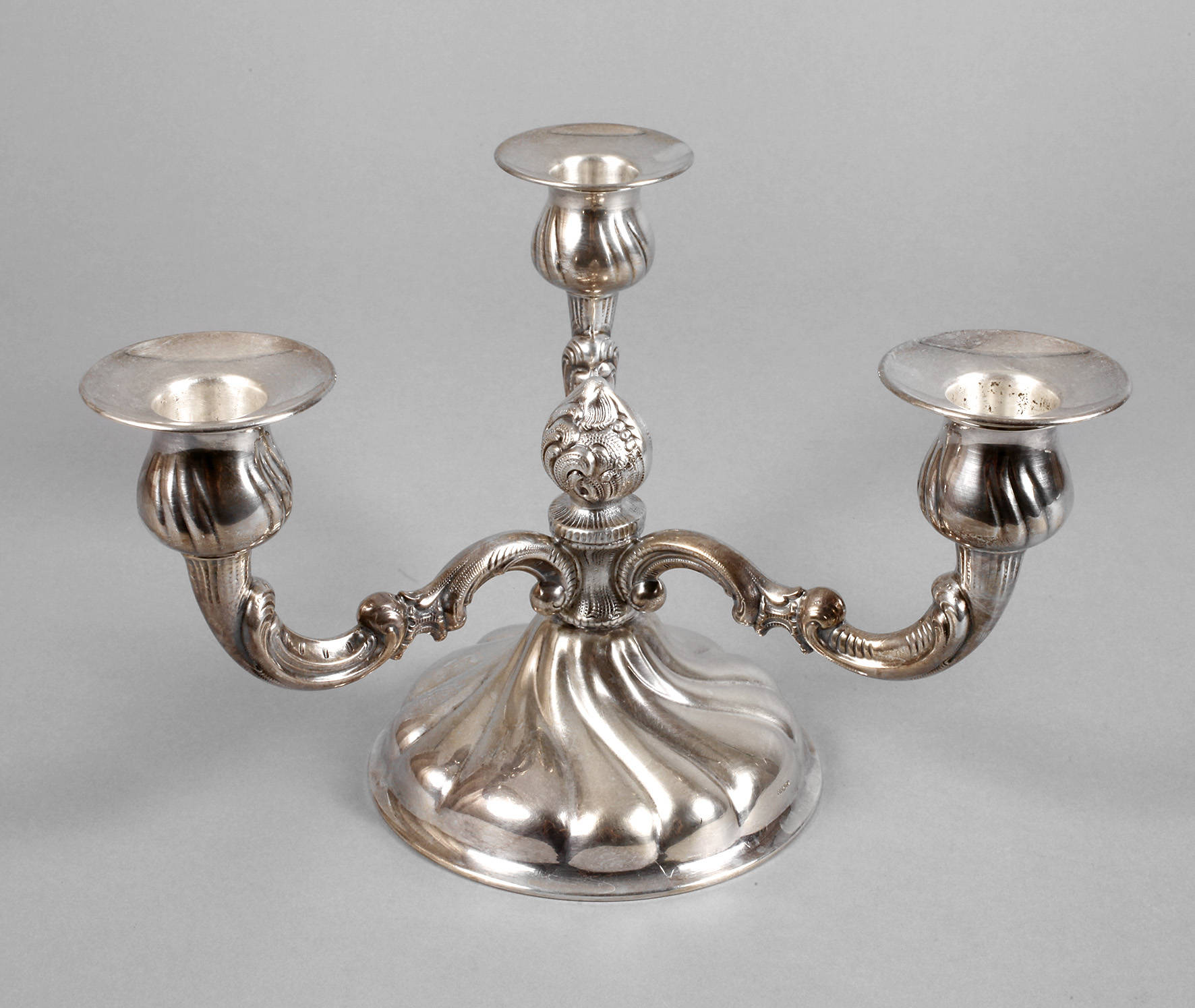 Silber dreiflammiger Kerzenleuchter