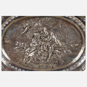 Silberschale mit Engel