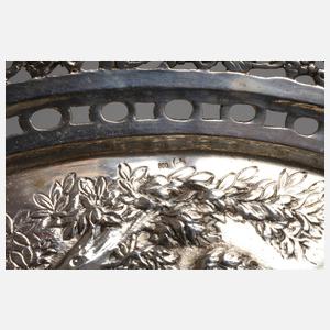 Silberschale mit Engel