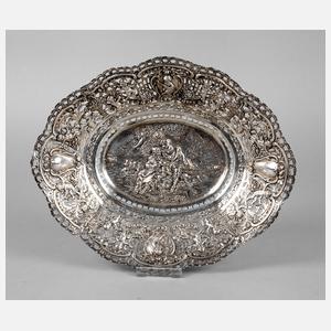 Silberschale mit Engel