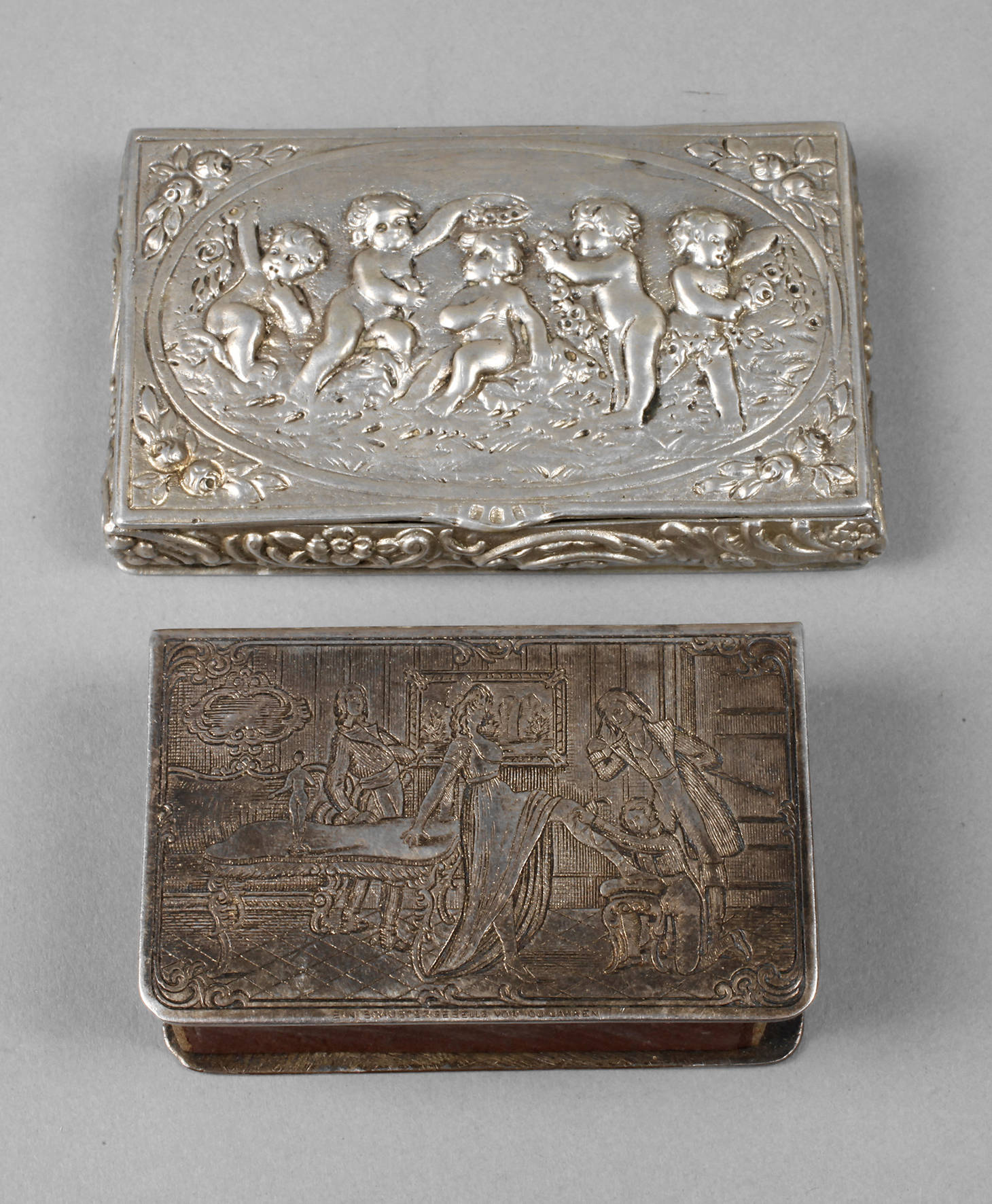 Zigarettendose und Streichholzhalter