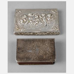 Zigarettendose und Streichholzhalter