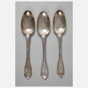 Drei barocke Speiselöffel