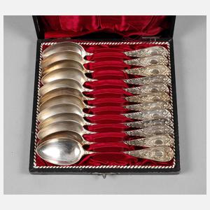 Silber zwölf Kaffeelöffel Historismus