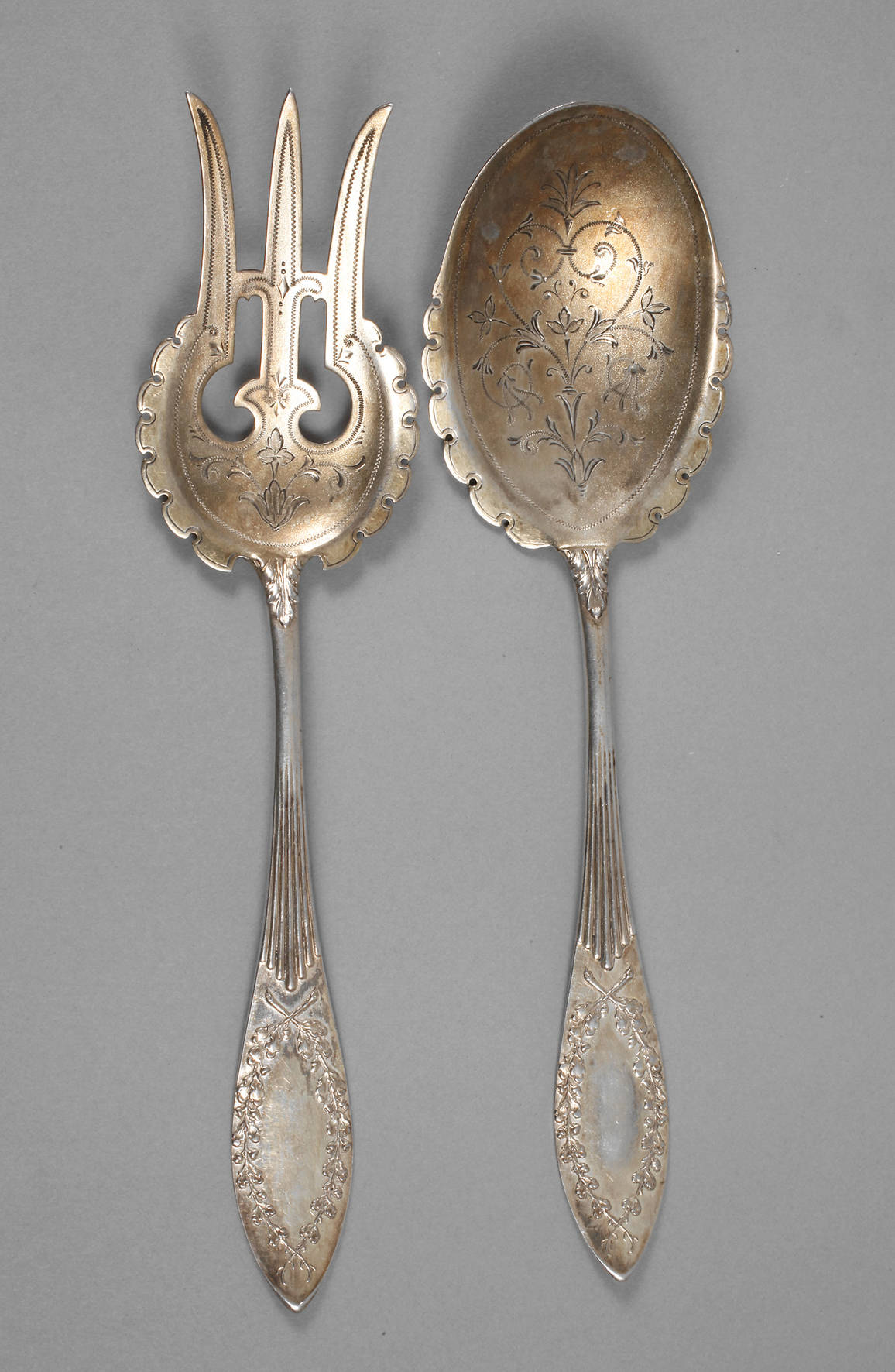 Jagdliches Vorlegebesteck Silber