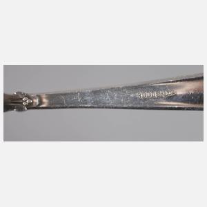 Silber sechs Kaffeelöffel Art déco