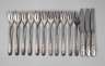 Silber elf Kuchengabeln und drei Obstmesser ”Pomona”