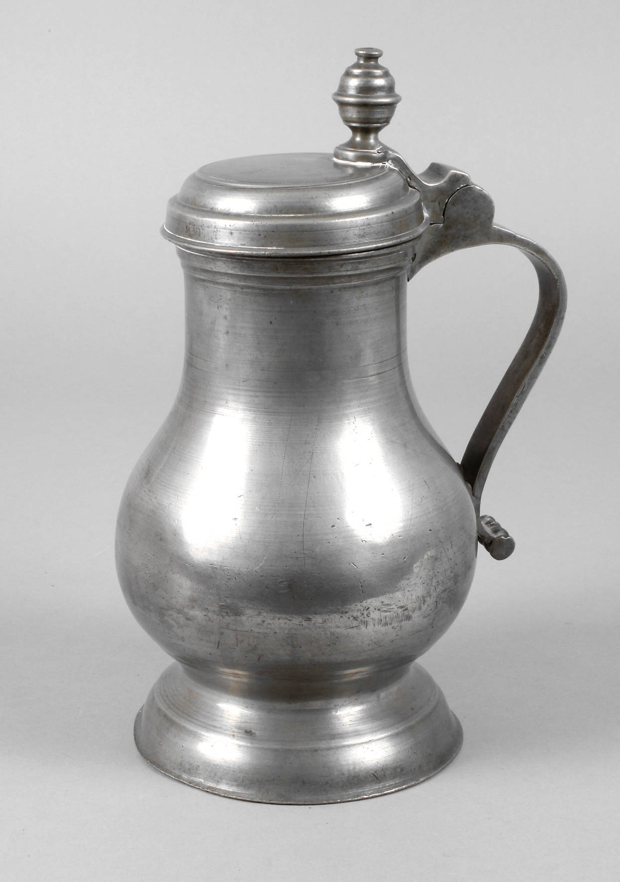 Schlesischer Barock-Zinnbirnenkrug