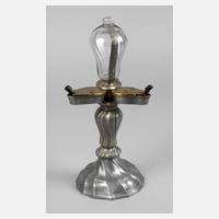 Seltene dreiflammige Zinntischlampe111