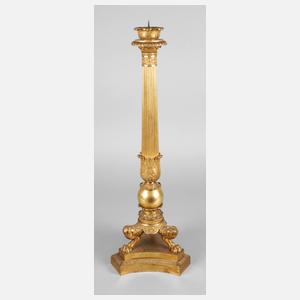 Großer klassizistischer Bronzeleuchter