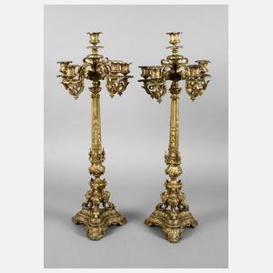 Paar große Prunkgirandolen Historismus