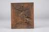 Bronzerelief mit Storchenmotiv