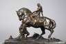 Bronze Figurengruppe mit Pferd