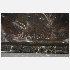 Bronze Figurengruppe mit Pferd