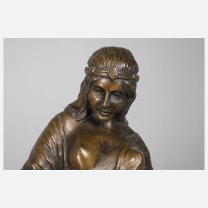 Bronze Figurengruppe mit Pferd