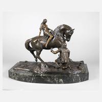 Bronze Figurengruppe mit Pferd111
