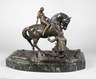 Bronze Figurengruppe mit Pferd