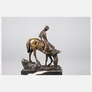 Hans Guradze, Bauernjunge mit Pferd an der Tränke