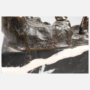 Hans Guradze, Bauernjunge mit Pferd an der Tränke