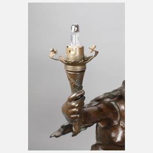 Mathurin Moreau, Salonlampe Sirene auf Felsen