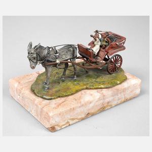 Franz Xaver Bergmann, Wiener Bronze Eselskutsche