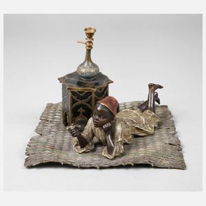 Franz Xaver Bergmann, Wiener Bronze rauchender Araber