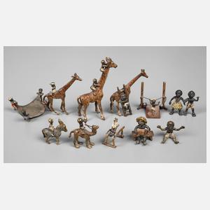 Wiener Bronze-Miniaturen afrikanischer Zirkus
