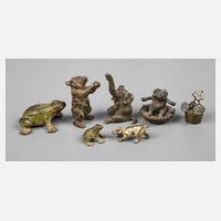 Wiener Bronze sieben Tierminiaturen111