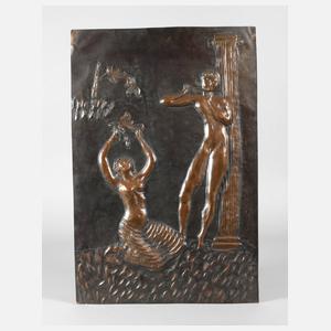 Egidio Casagrande, Wandplatte Kupfer