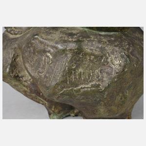 Bronze Eva mit Schlange