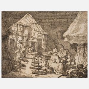 Nach Adrien van Ostade, Bäuerliches Interieur